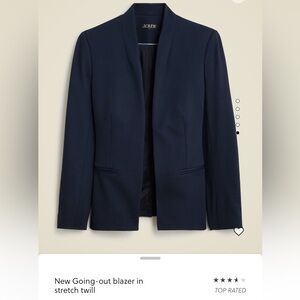 New Going out blazer in stretch twill, navy, sz. 10